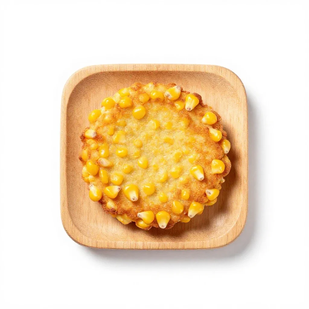 Corn fritter isolated on a white background