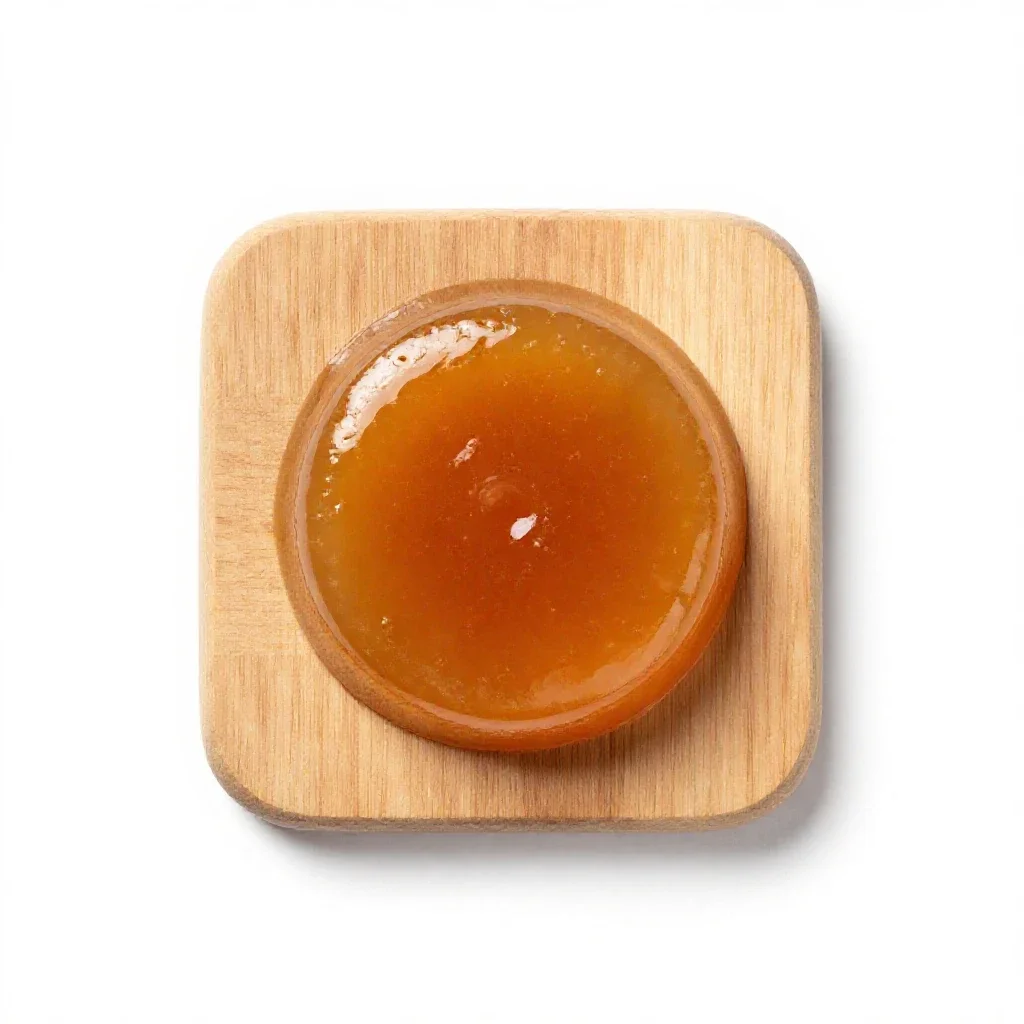 Crabapple jelly isolated on a white background