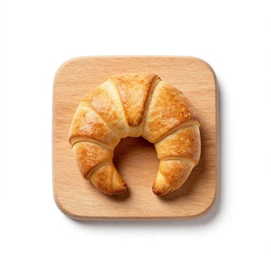 Crescent roll isolated on a white background