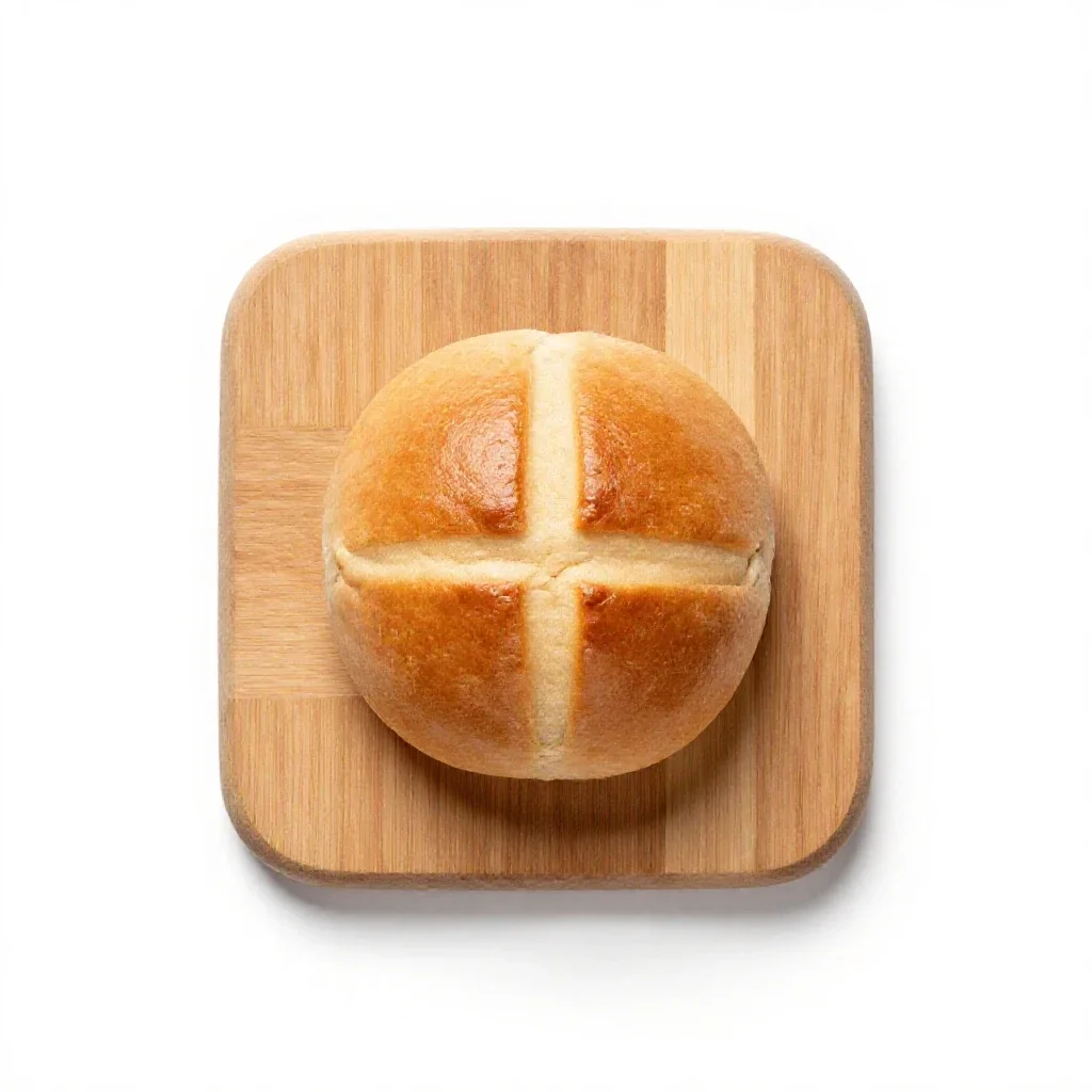 Cross bun isolated on a white background