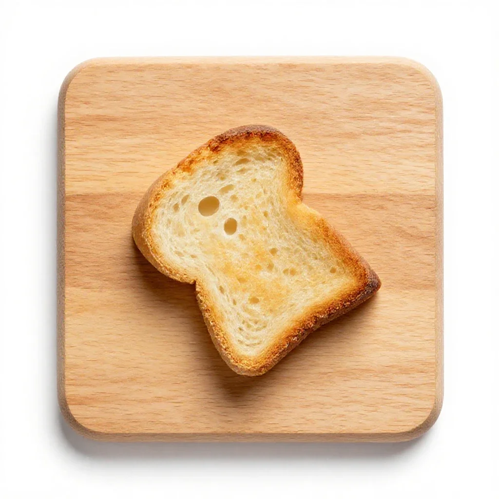 Crouton isolated on a white background