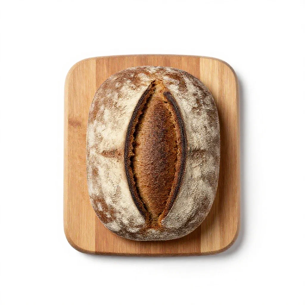 Dark bread isolated on a white background