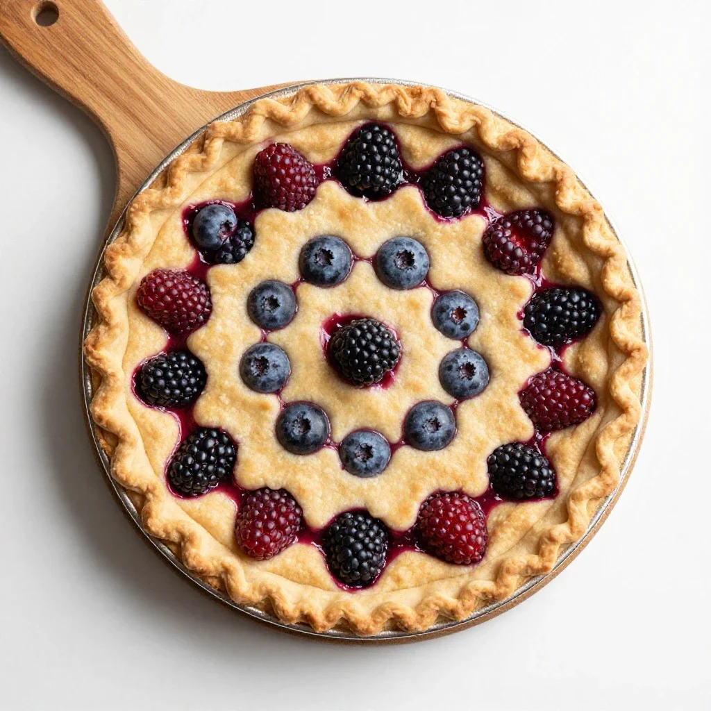 Deep-dish pie isolated on a white background