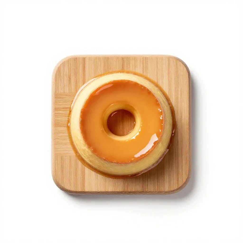 Flan isolated on a white background