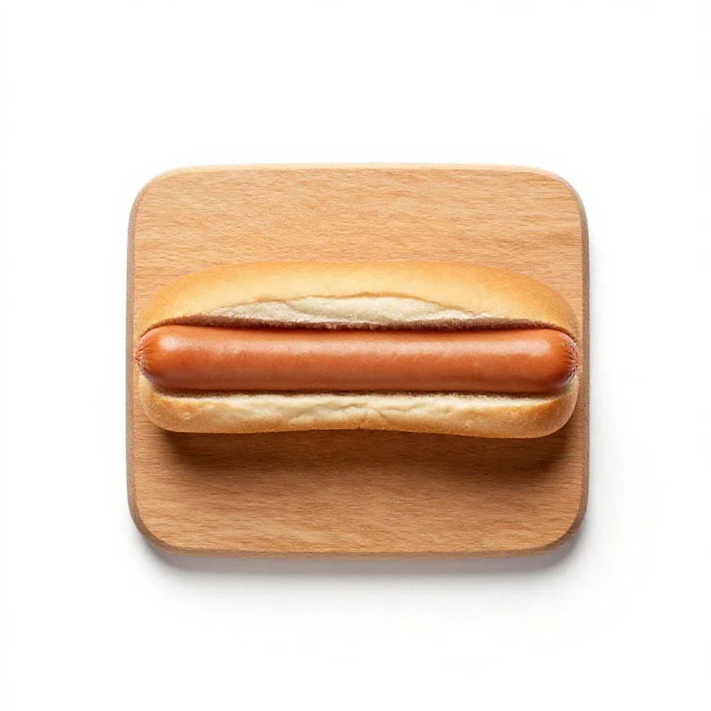 Frankfurter bun isolated on a white background