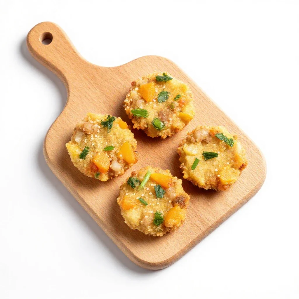 Fritter isolated on a white background