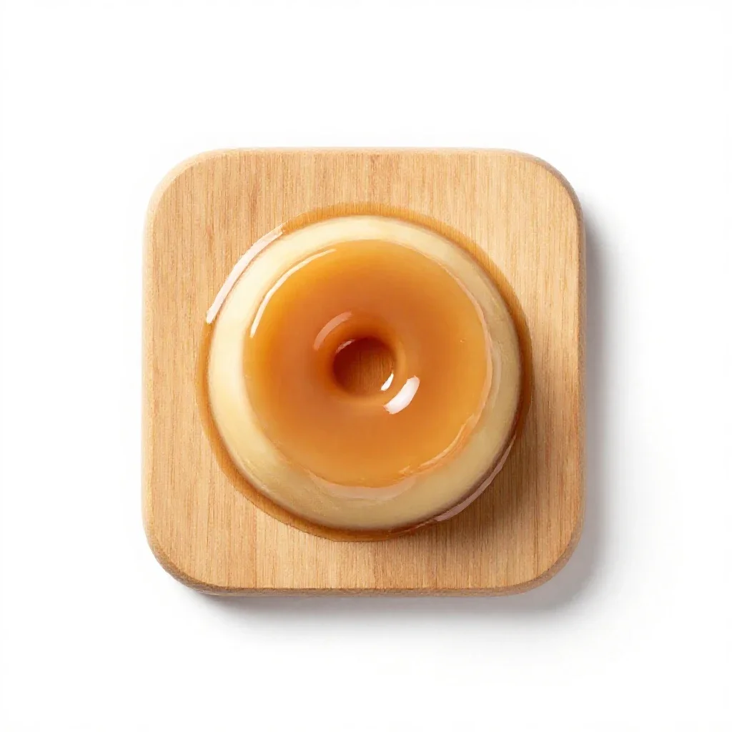 Frozen pudding isolated on a white background