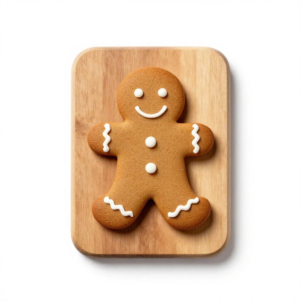 Gingerbread man isolated on a white background