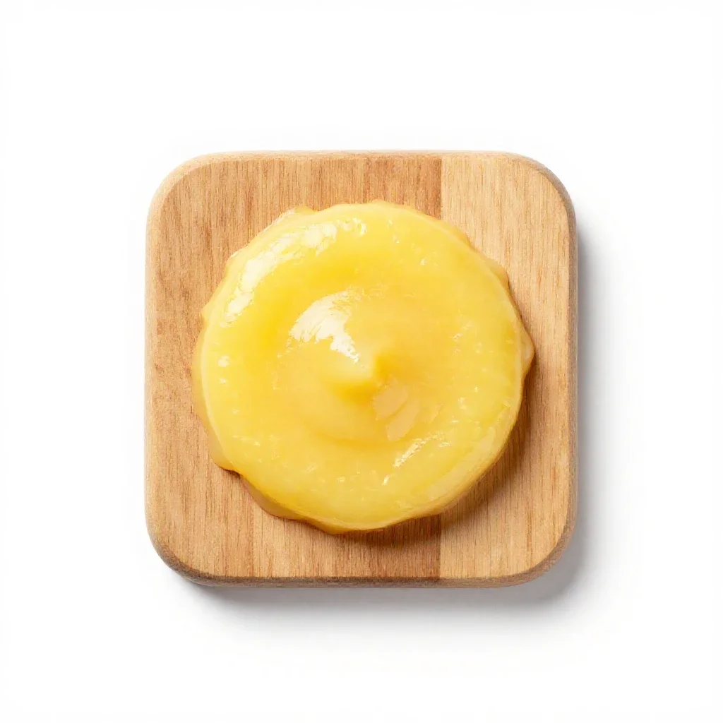 Lemon curd isolated on a white background