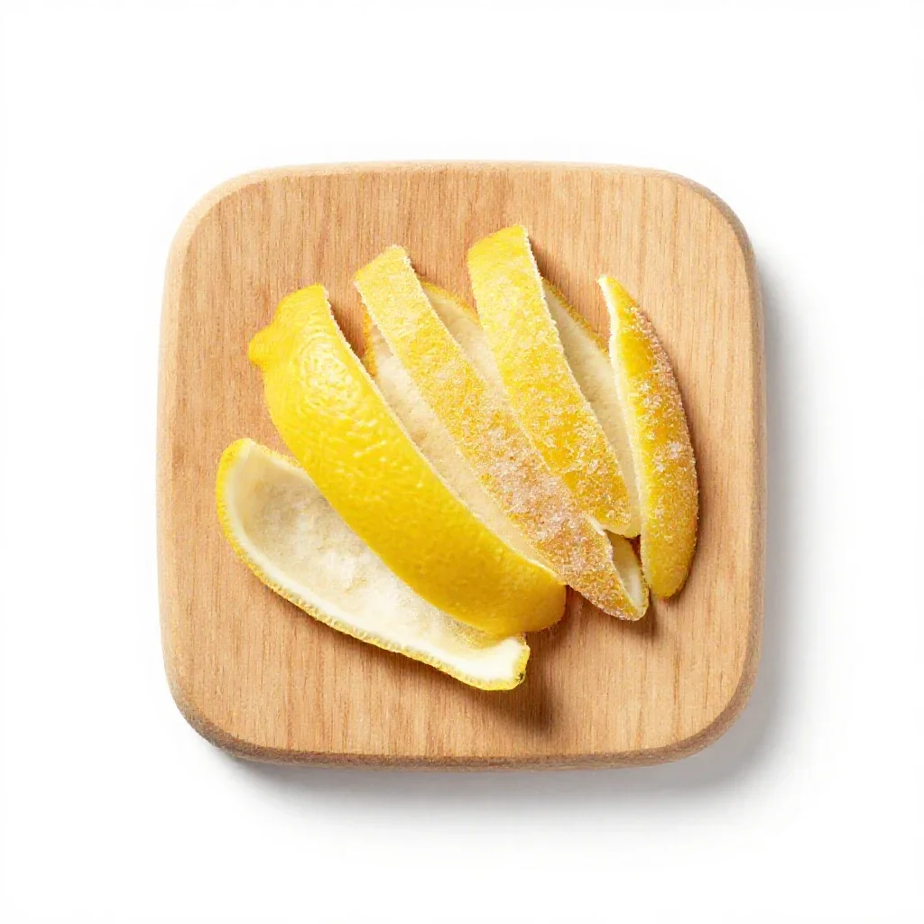 Lemon peel isolated on a white background