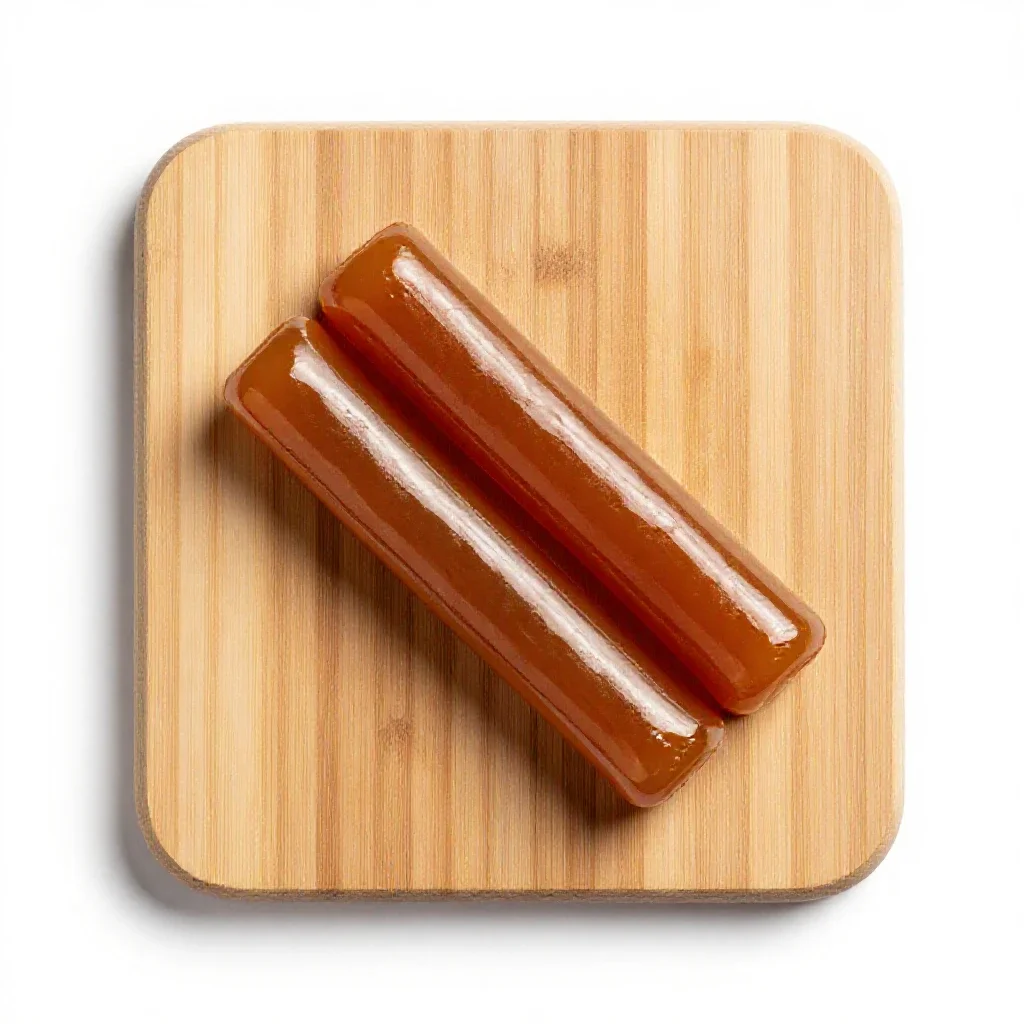 Molasses taffy isolated on a white background