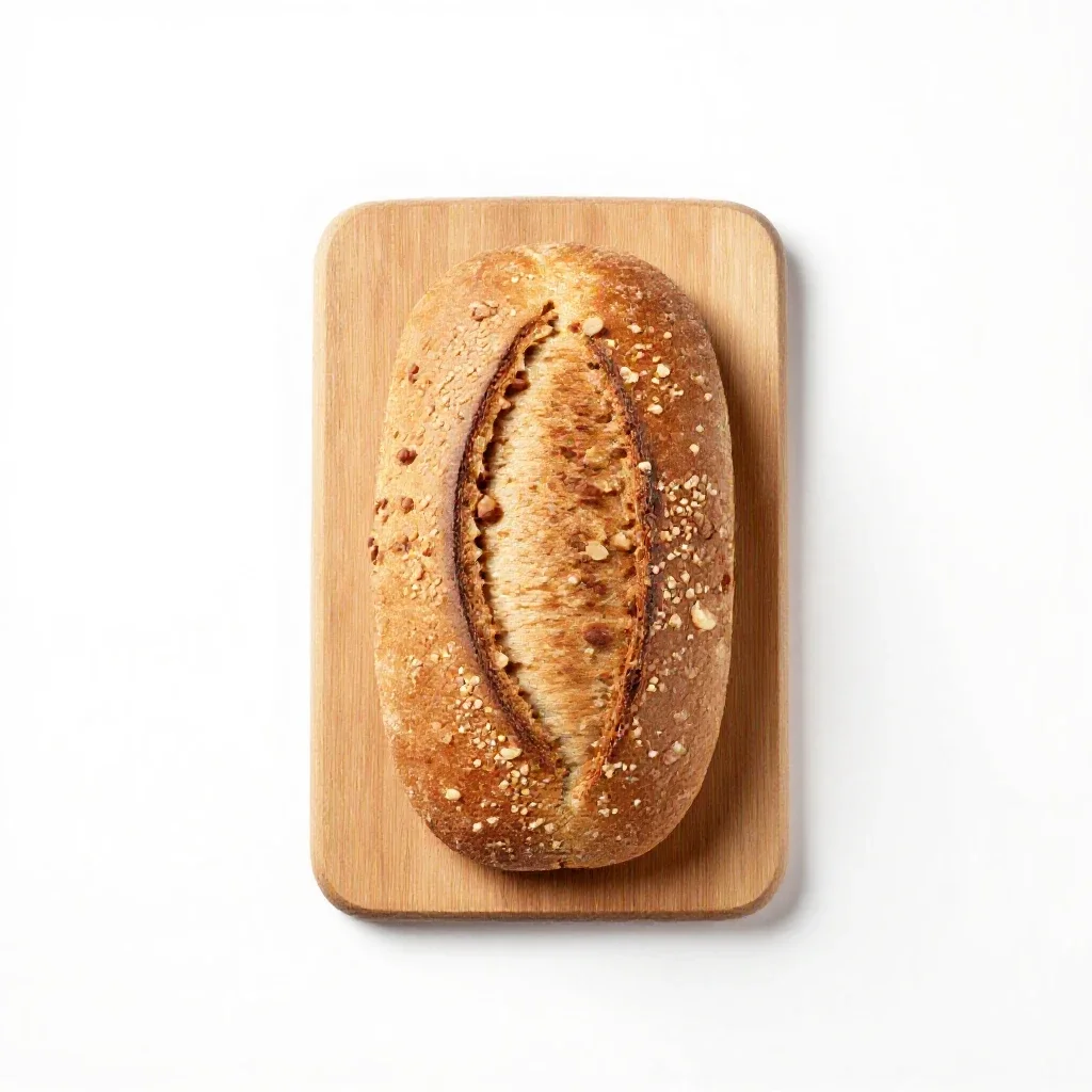 Nut bread isolated on a white background