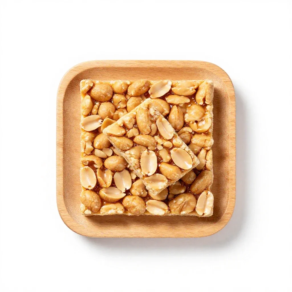 Peanut brittle isolated on a white background