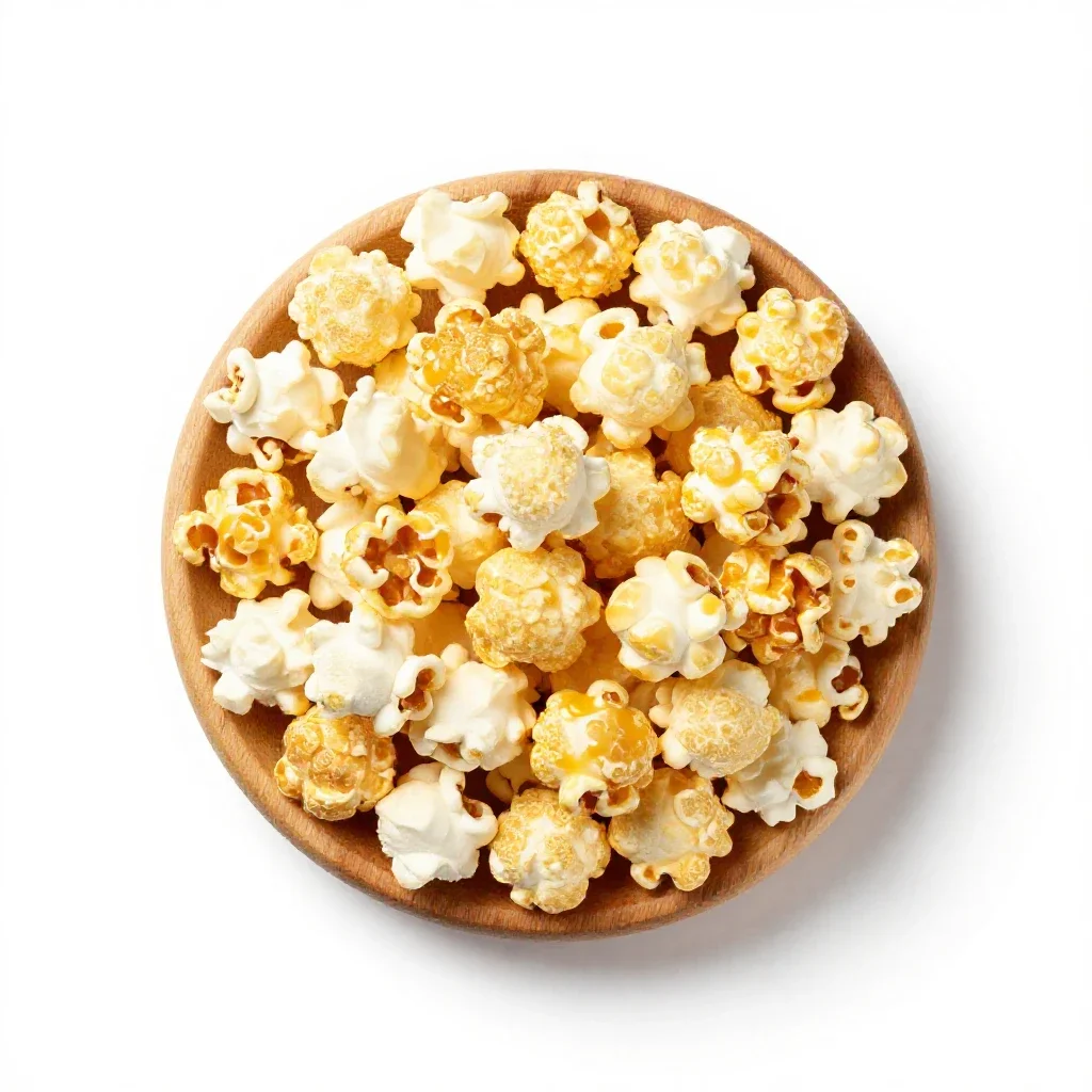 Popcorn ball isolated on a white background