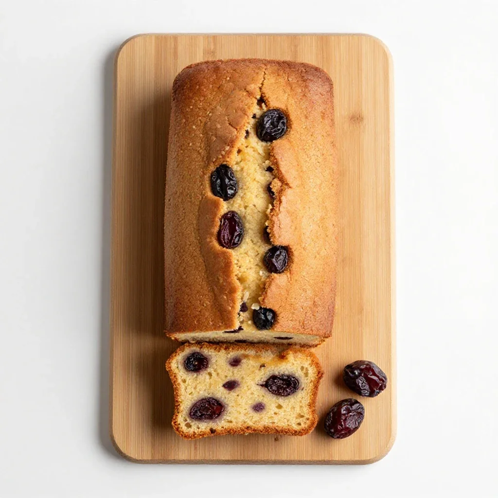 Prune cake isolated on a white background