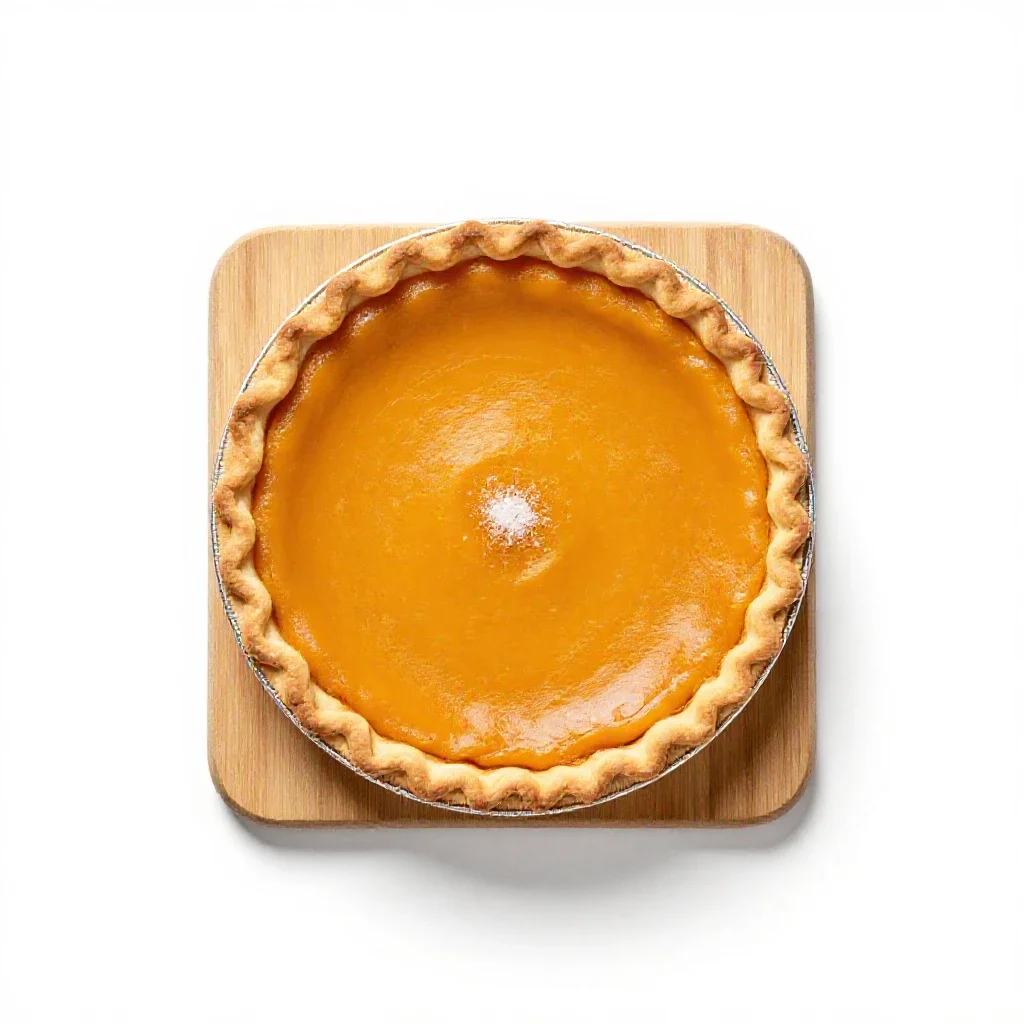 Pumpkin pie isolated on a white background