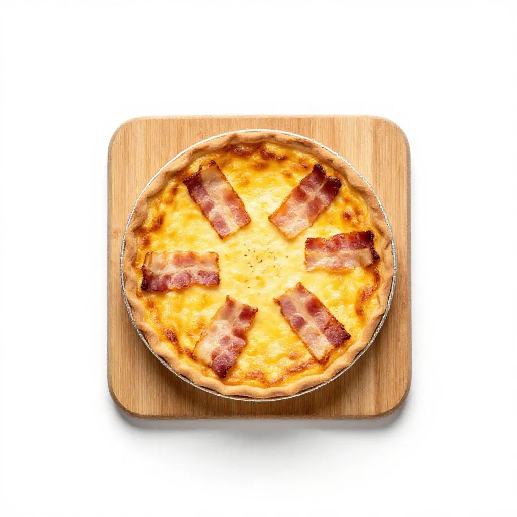 Quiche Lorraine isolated on a white background