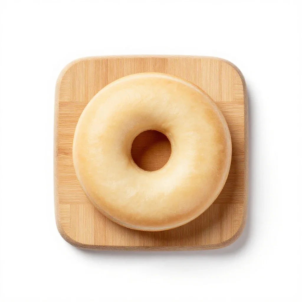 Raised doughnut isolated on a white background