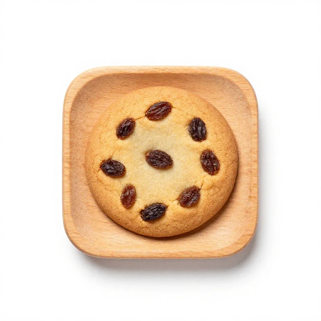 Raisin cookie isolated on a white background