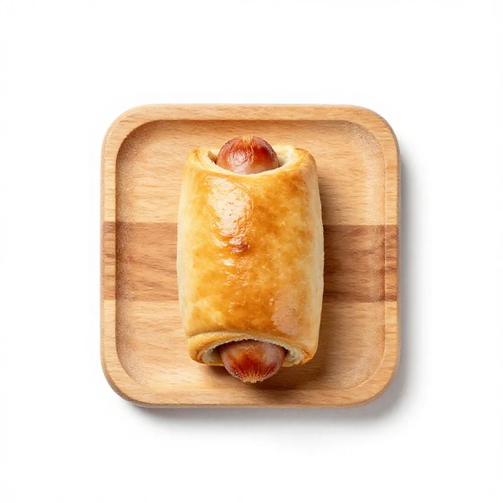 Sausage roll isolated on a white background