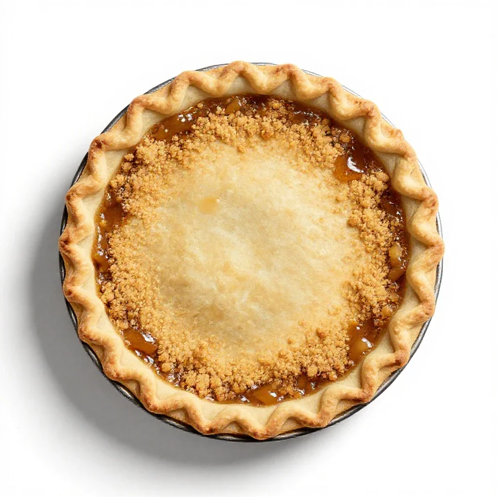 Shoofly pie isolated on a white background