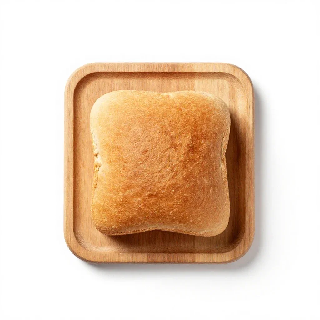 Skillet bread isolated on a white background