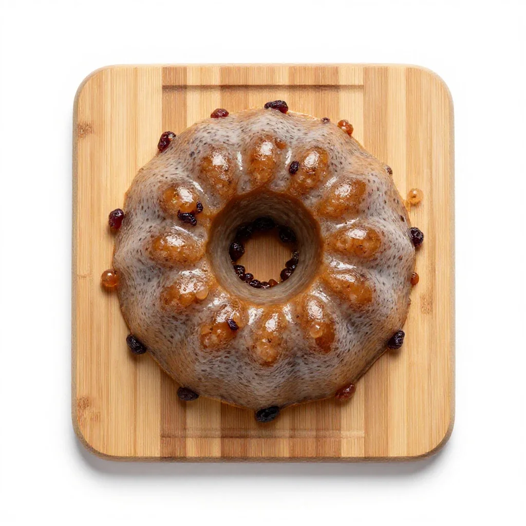 Spotted dick isolated on a white background