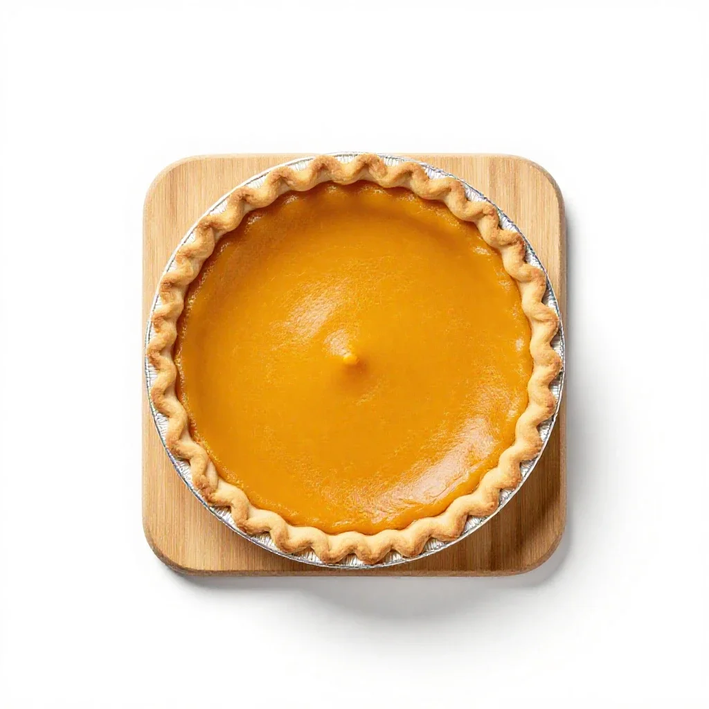 Squash pie isolated on a white background