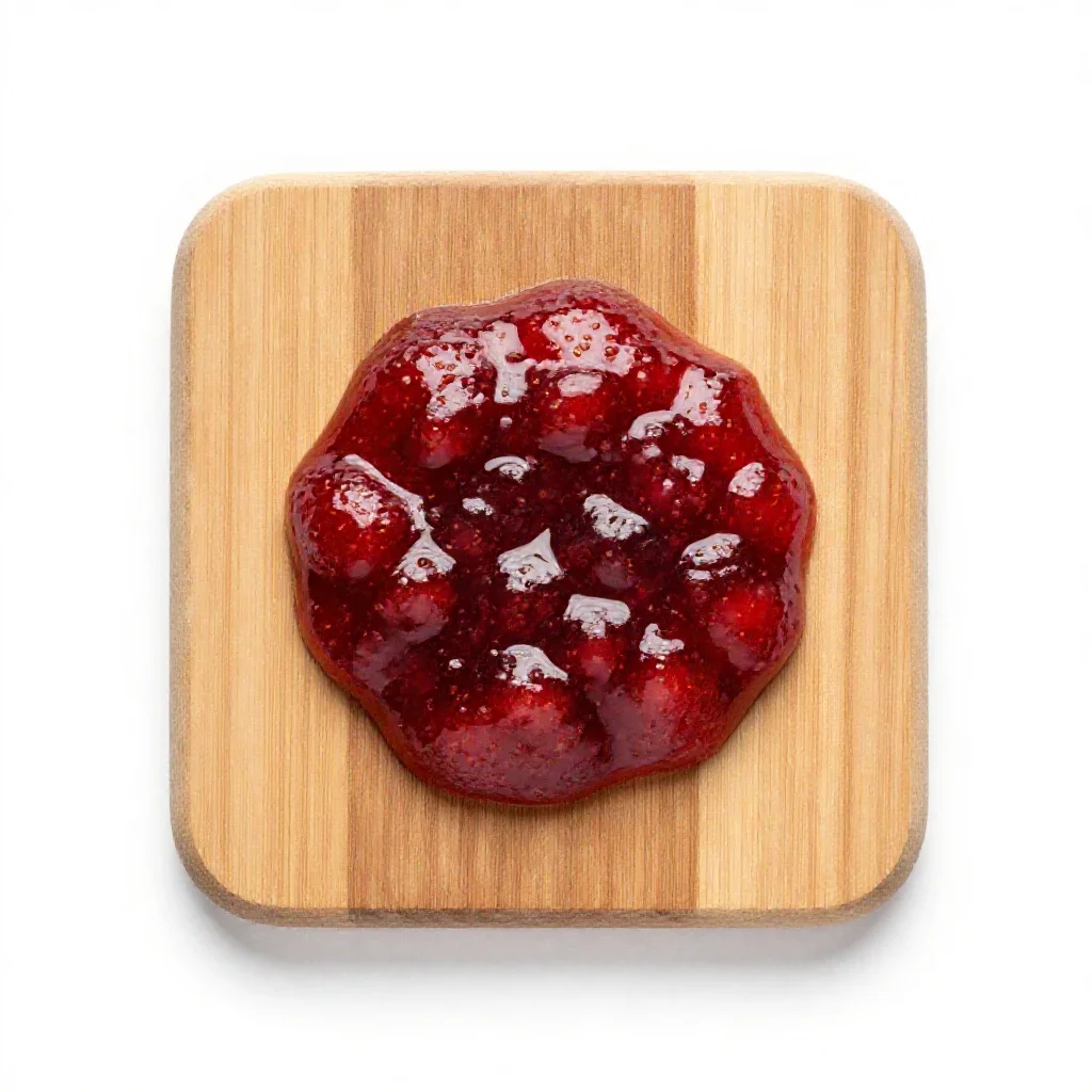 Strawberry jam isolated on a white background