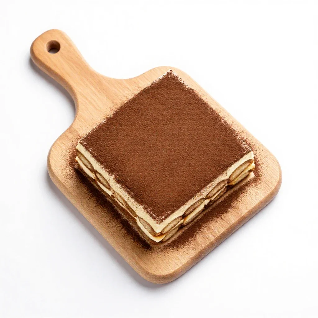 Tiramisu isolated on a white background