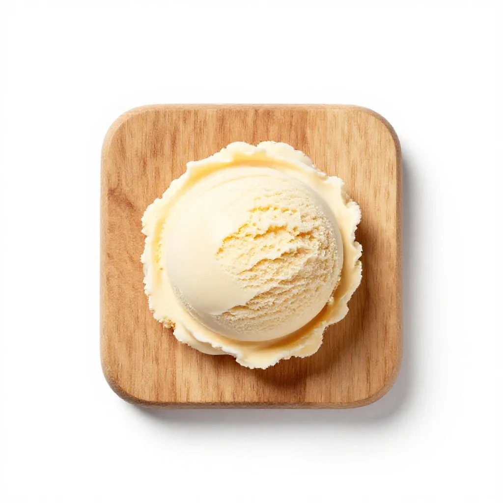 Vanilla ice cream isolated on a white background