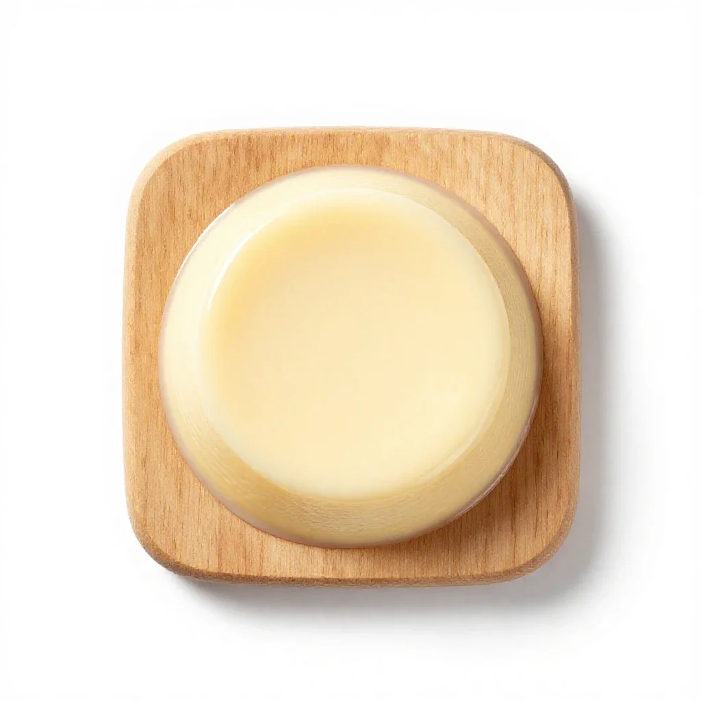 Vanilla pudding isolated on a white background