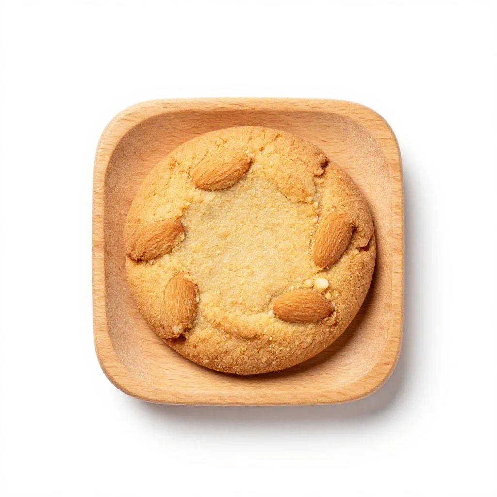 Almond cookie isolated on a white background