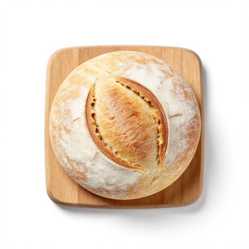 Anadama bread isolated on a white background