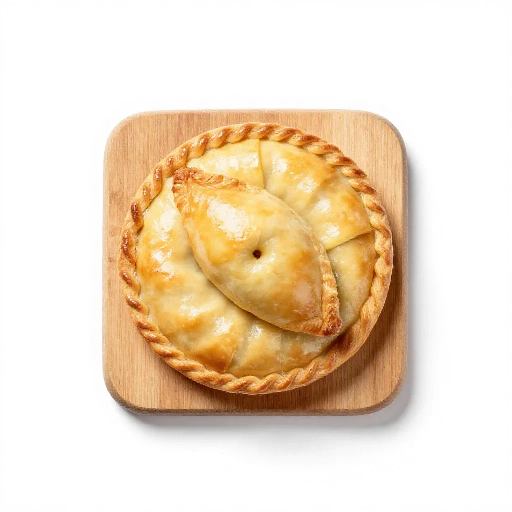Apple dumpling isolated on a white background