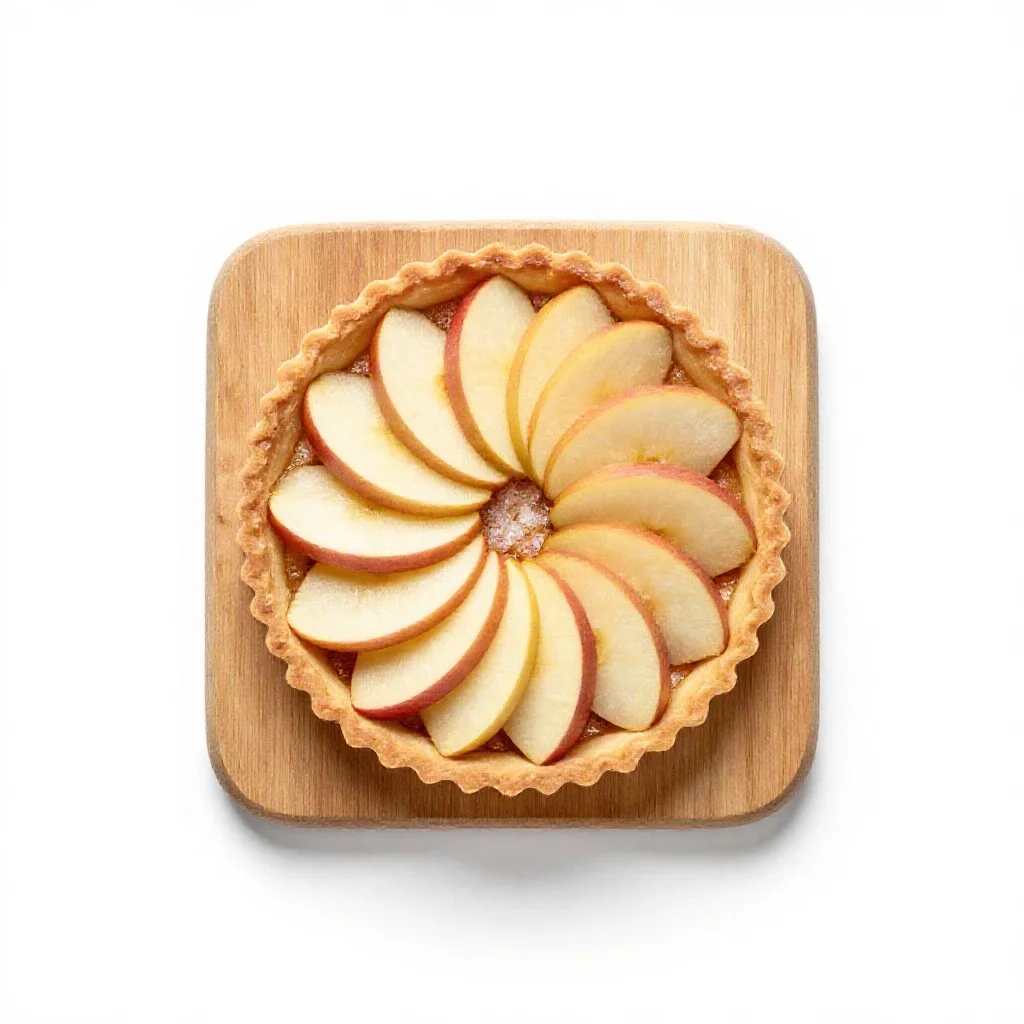 Apple tart isolated on a white background