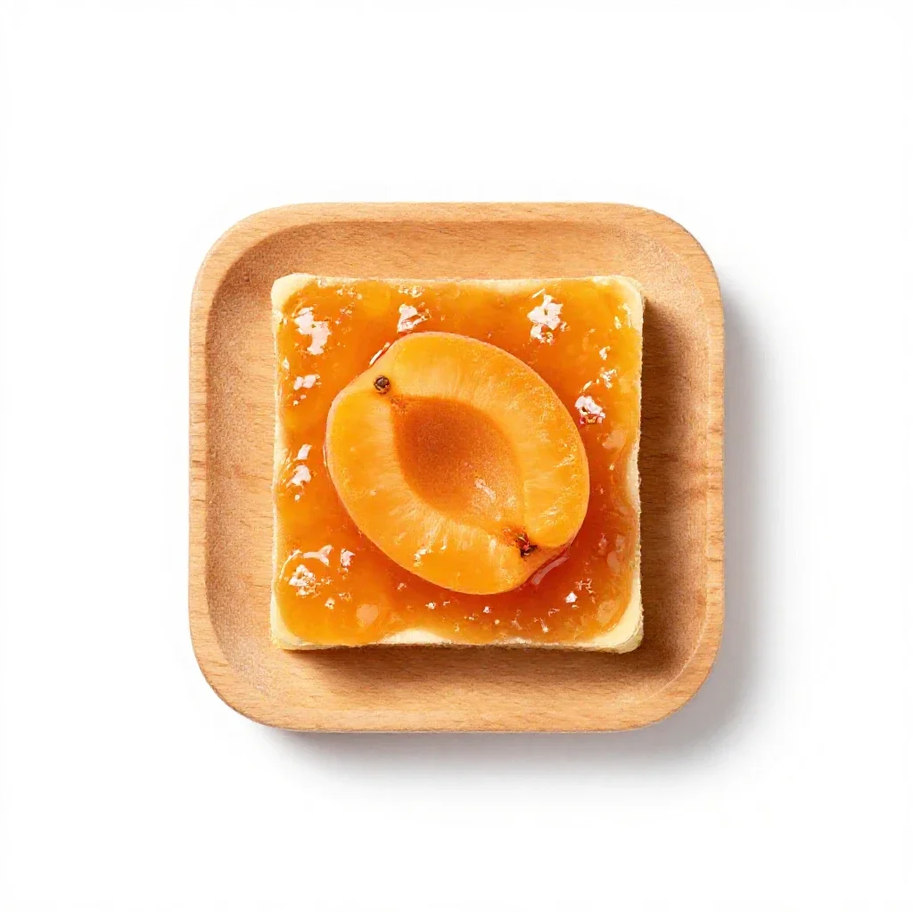 Apricot bar isolated on a white background
