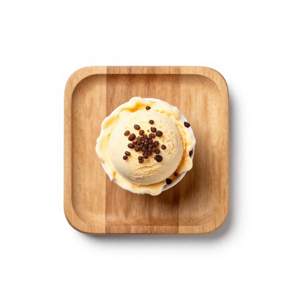 Ice-cream sundae isolated on a white background