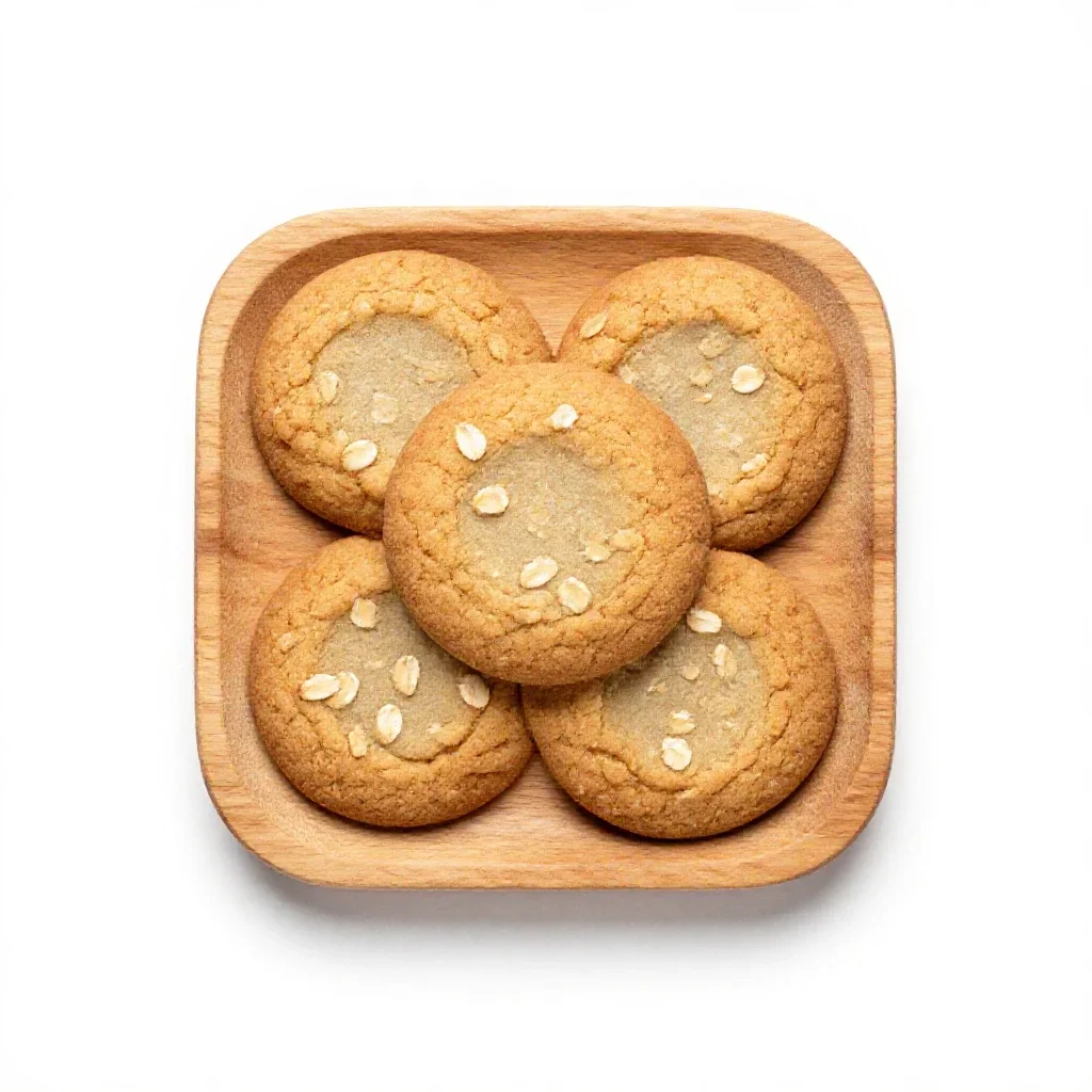 Oatmeal cookie isolated on a white background