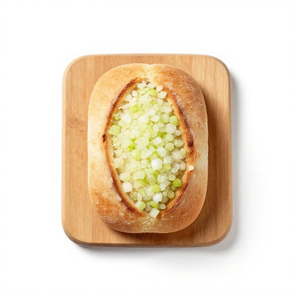 Onion bread isolated on a white background