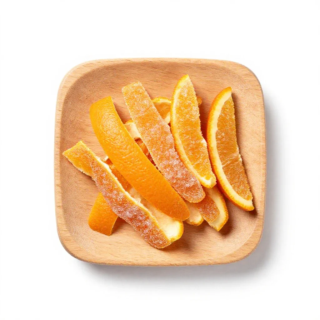 Orange peel isolated on a white background