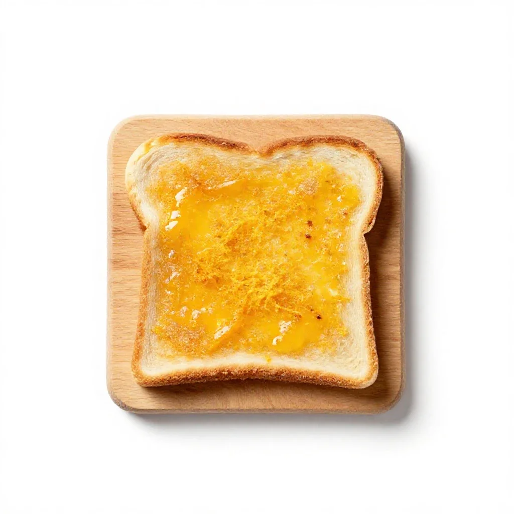 Orange toast isolated on a white background