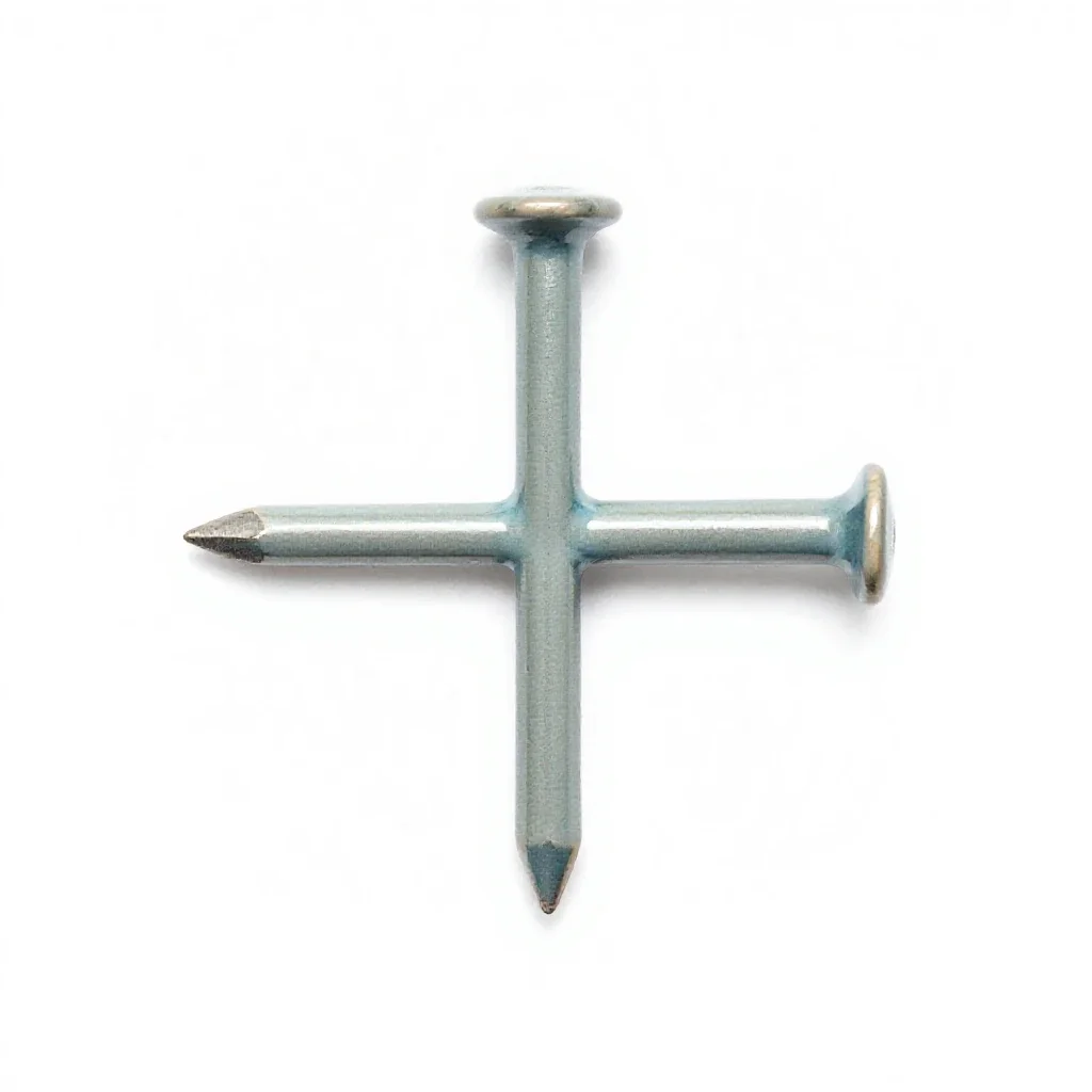 Tenpenny nail isolated on a white background