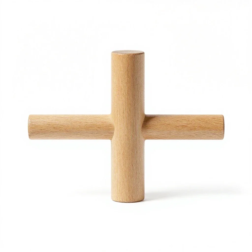 Treenail isolated on a white background