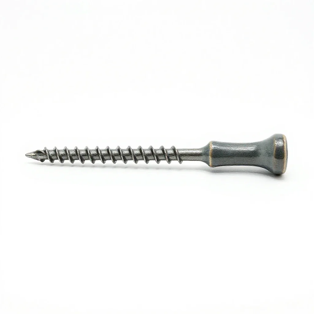 Woodscrew isolated on a white background