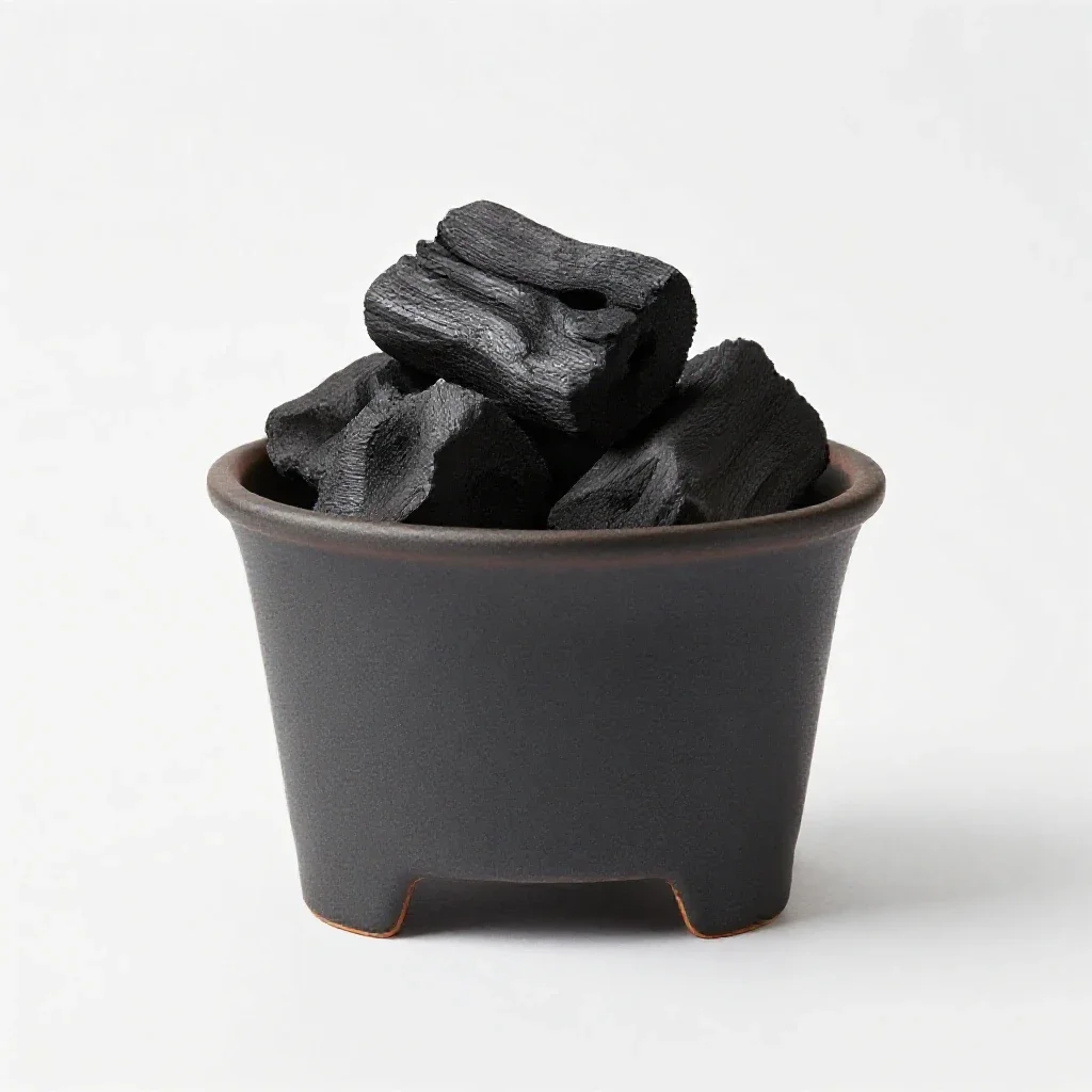 Charcoal burner isolated on a white background