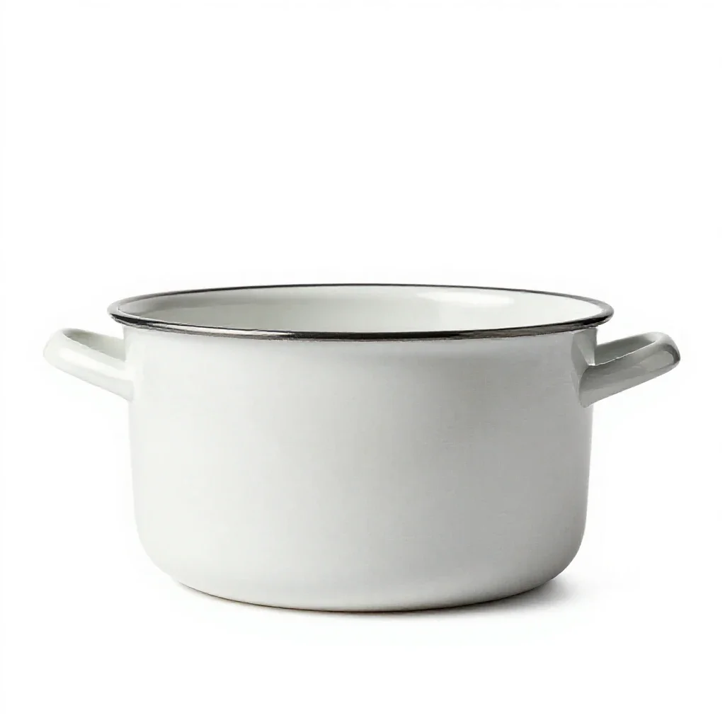 Enamelware isolated on a white background