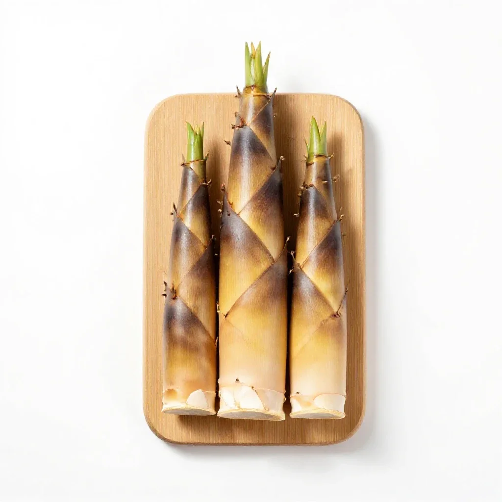 Bamboo shoot isolated on a white background
