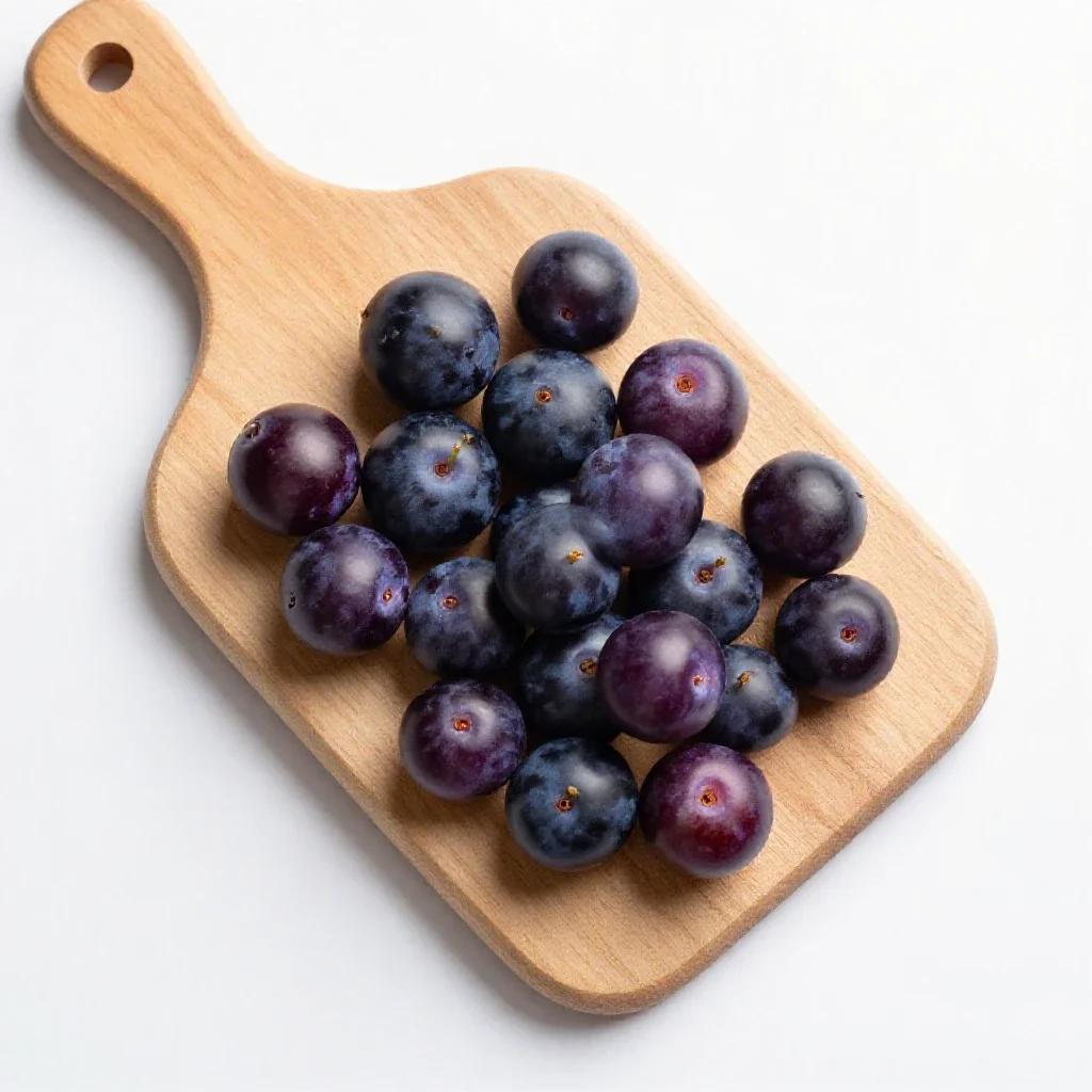 Beach plum isolated on a white background