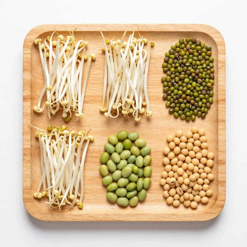 Bean sprout isolated on a white background